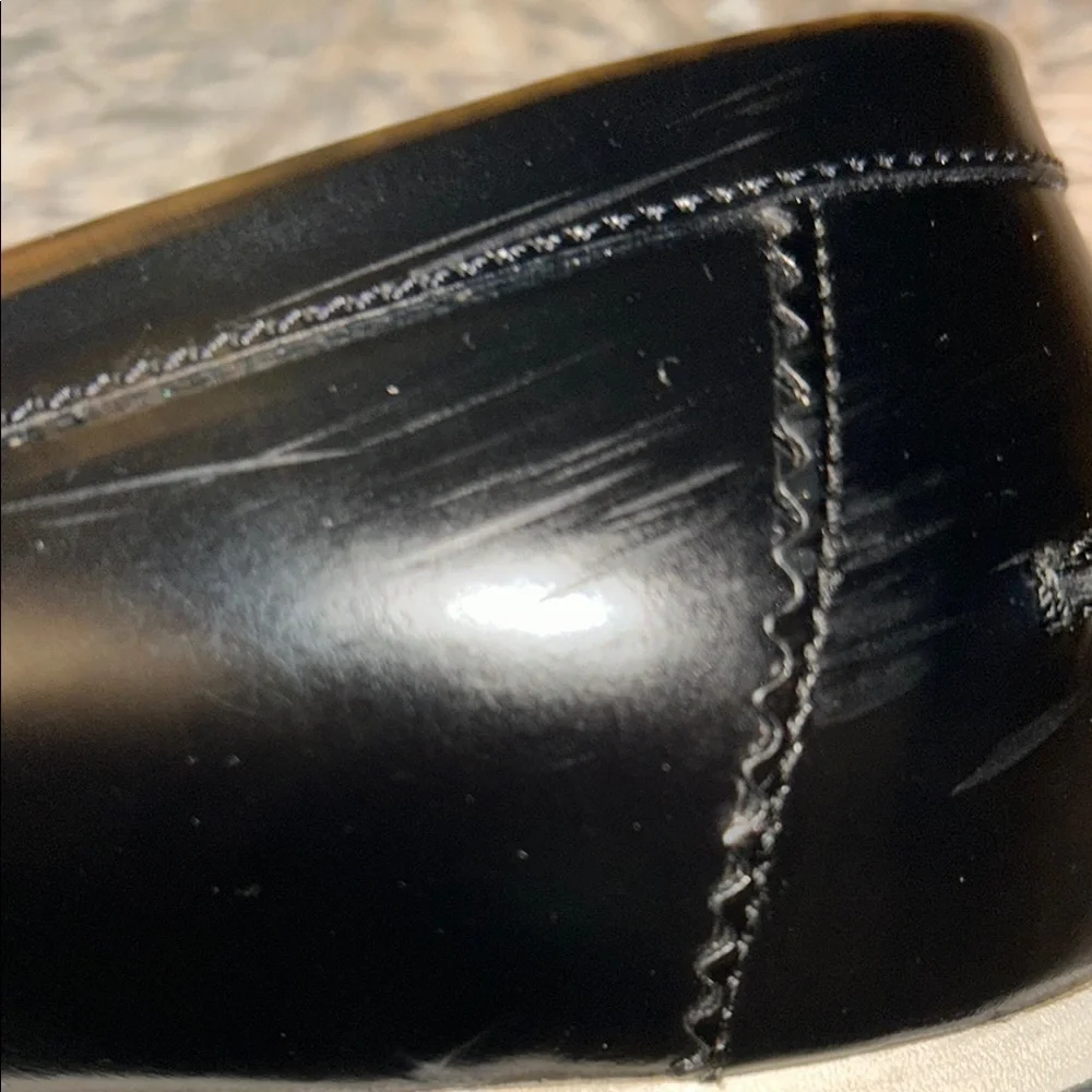 GUCCI Black and Red Loafers Slip-Ons